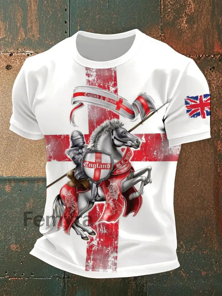 Men’s England Knights Templar T-Shirts White / S