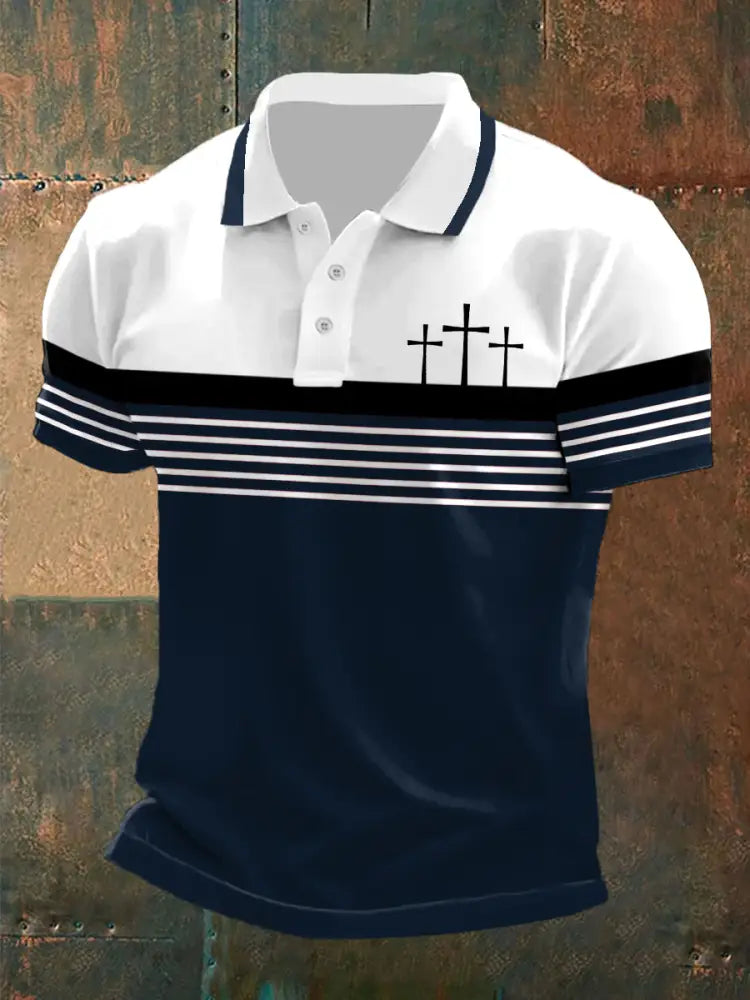 Men’s short sleeve polo shirt Navy Blue / S