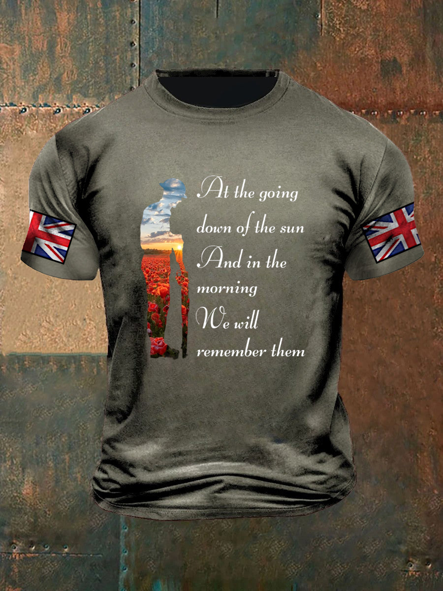 Men's vintage British Royal Navy casual short-sleeved T-shirt British
