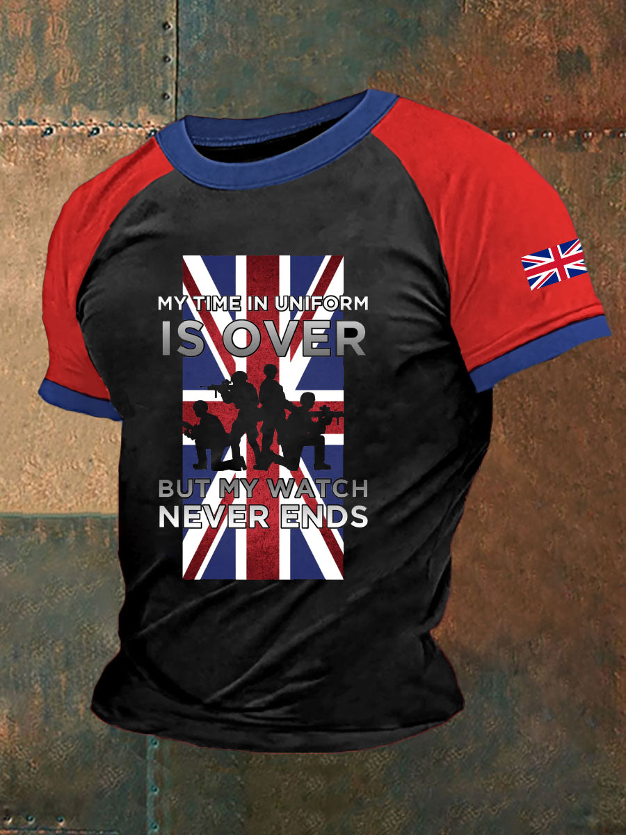 Men's vintage British Royal Navy casual short-sleeved T-shirt British