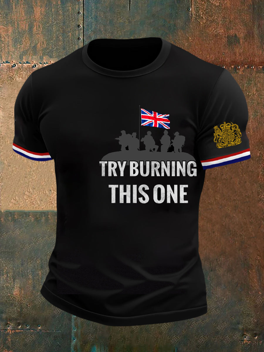 Men's vintage British Royal Navy casual short-sleeved T-shirt British