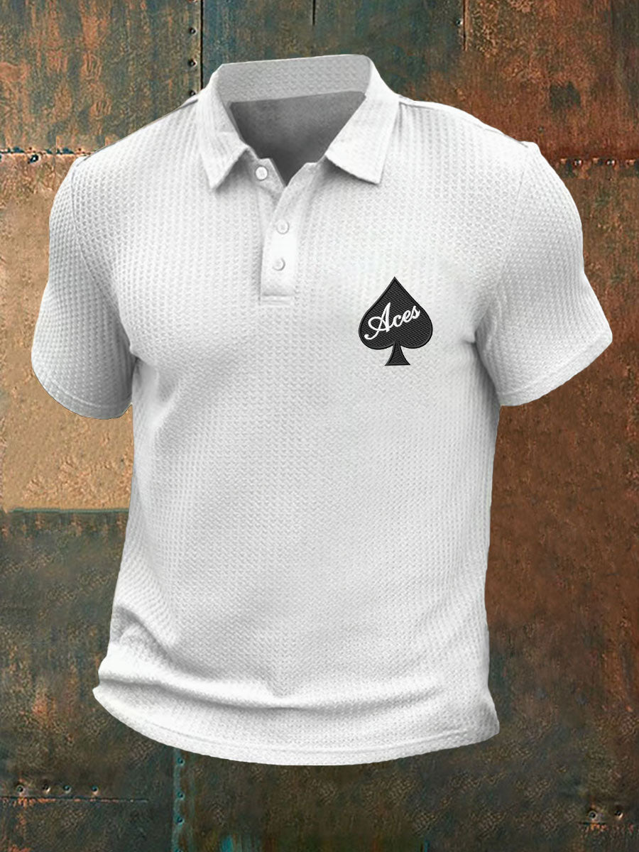 Men's poker waffle T-shirt