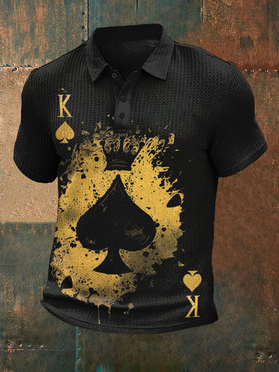 Men's poker waffle T-shirt
