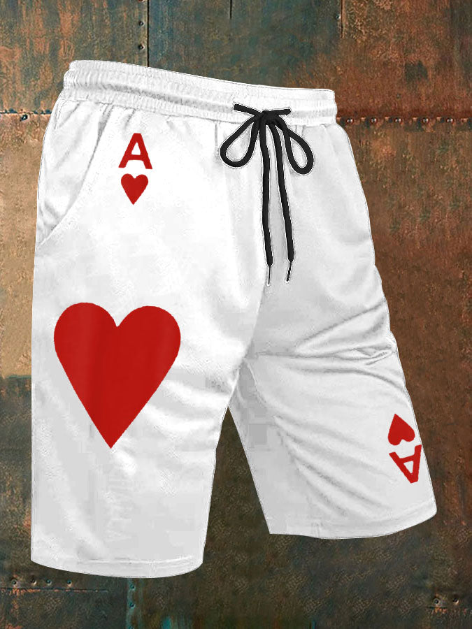 Men's Poker Hearts A Shorts