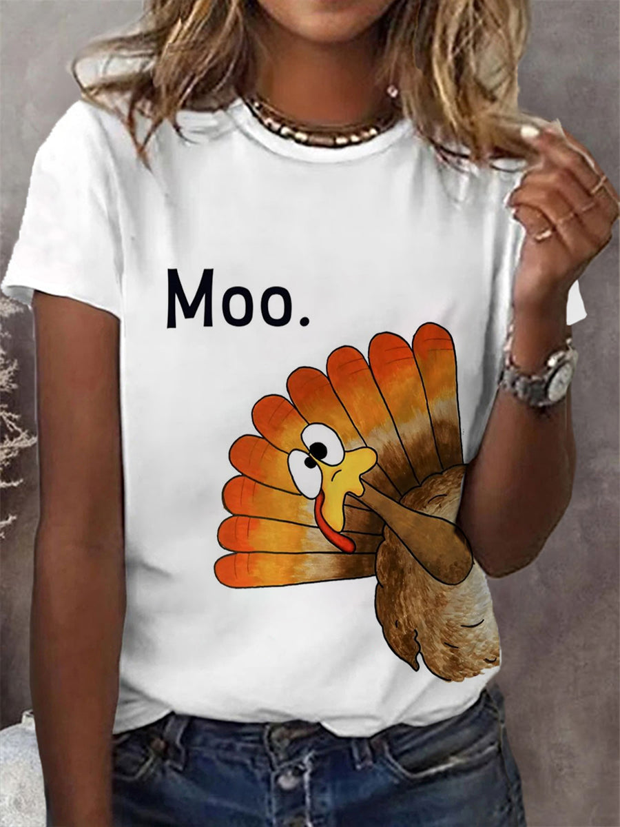 Women's Thanksgiving Turkey Short Sleeve T-Shirt