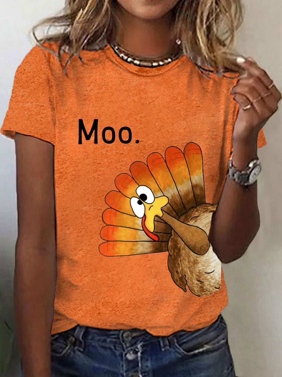 Women's Thanksgiving Turkey Short Sleeve T-Shirt