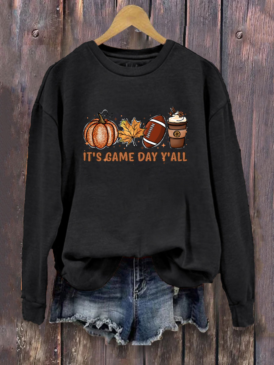 Women's Pumpkin Art Print Sweatshirt
