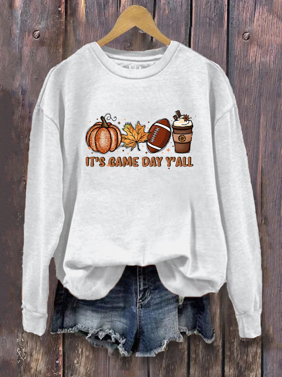 Women's Pumpkin Art Print Sweatshirt