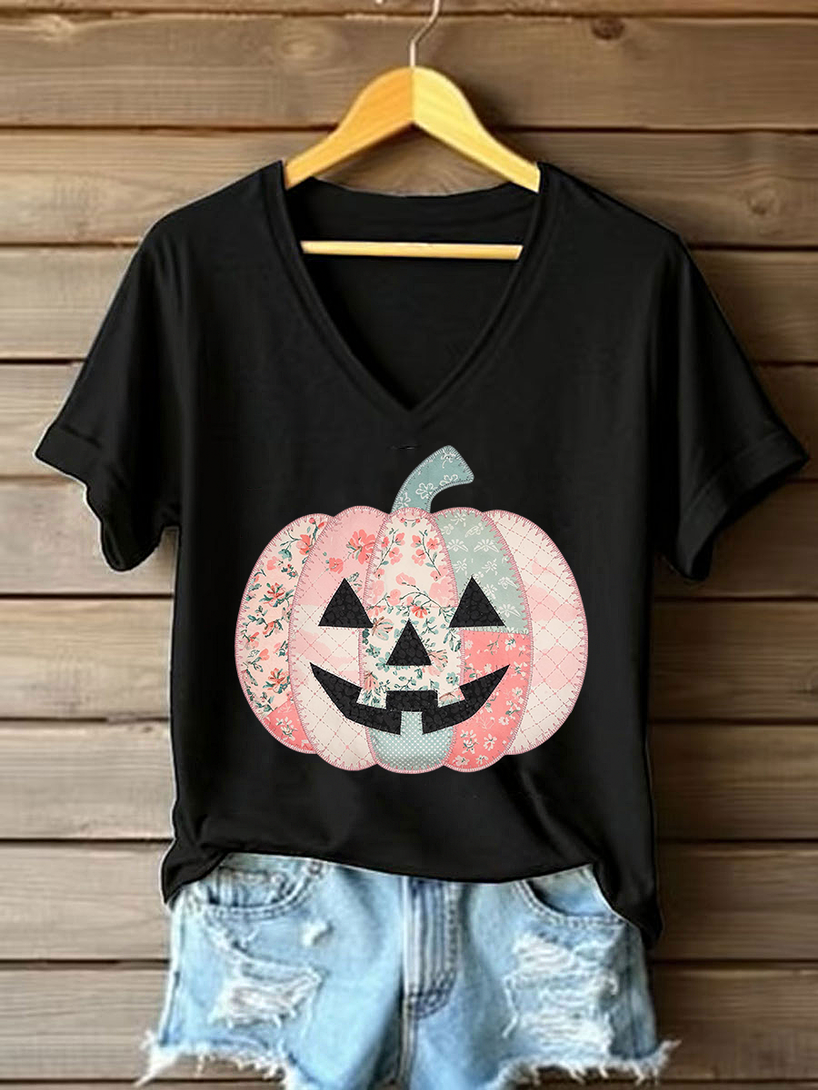 Women's Pumpkin Art Print T-Shirt