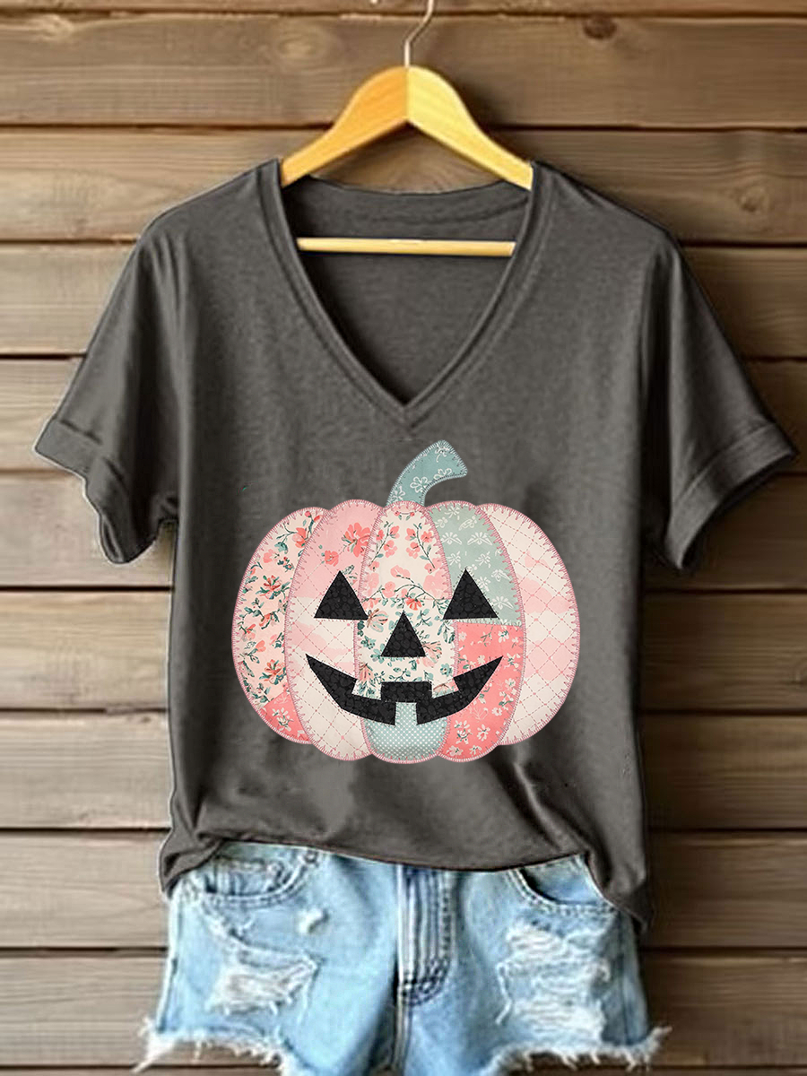 Women's Pumpkin Art Print T-Shirt