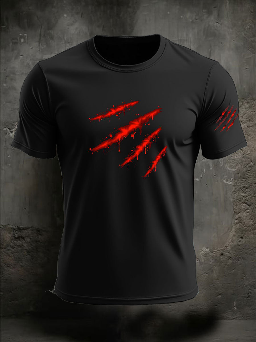 Men's Halloween imitation cotton short-sleeved T-shirt