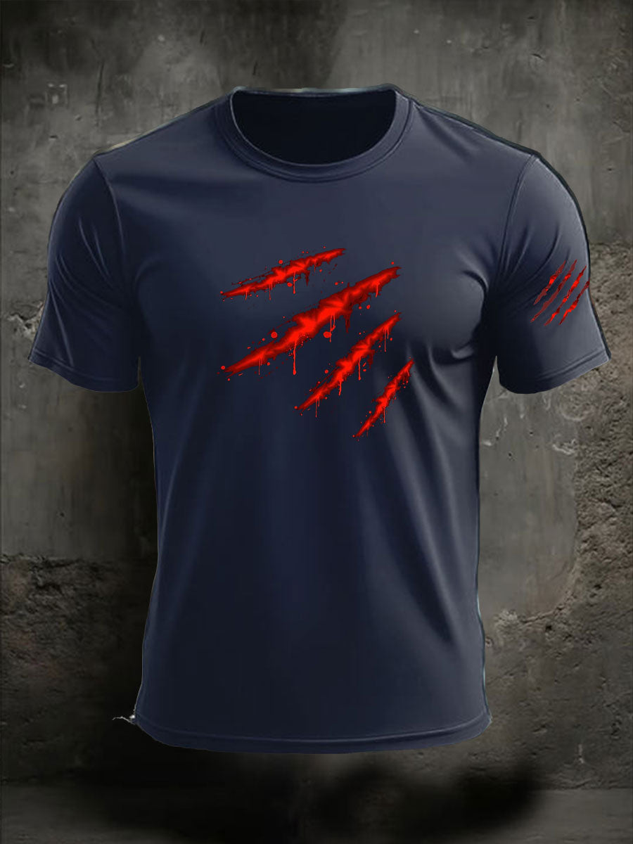 Men's Halloween imitation cotton short-sleeved T-shirt