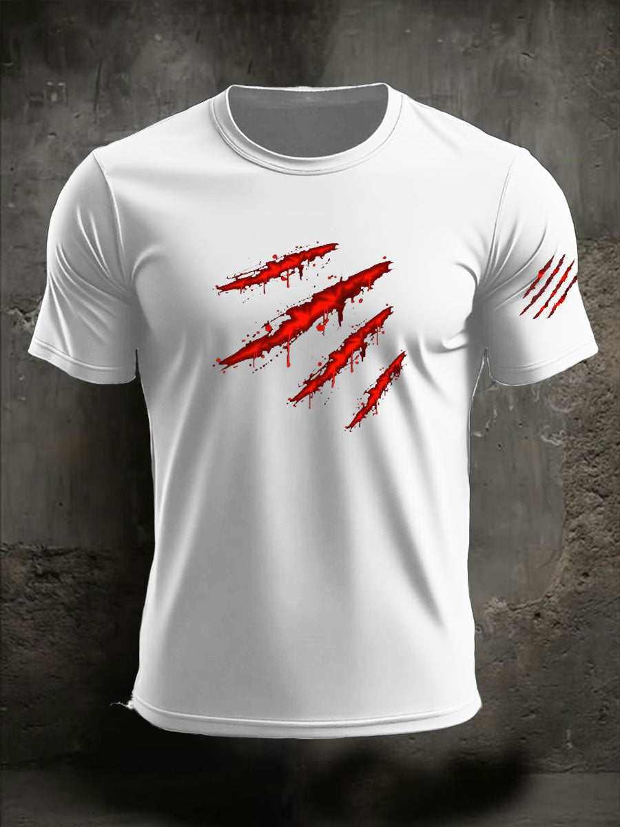Men's Halloween imitation cotton short-sleeved T-shirt