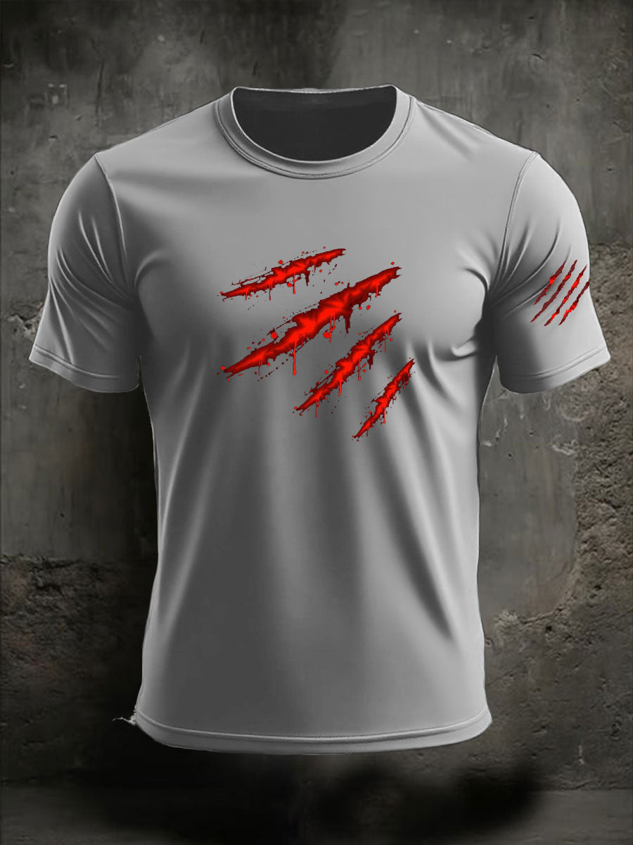 Men's Halloween imitation cotton short-sleeved T-shirt