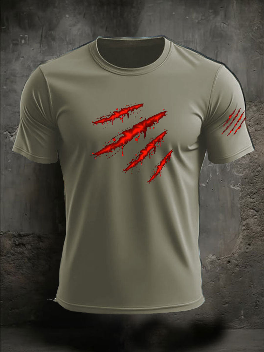 Men's Halloween imitation cotton short-sleeved T-shirt