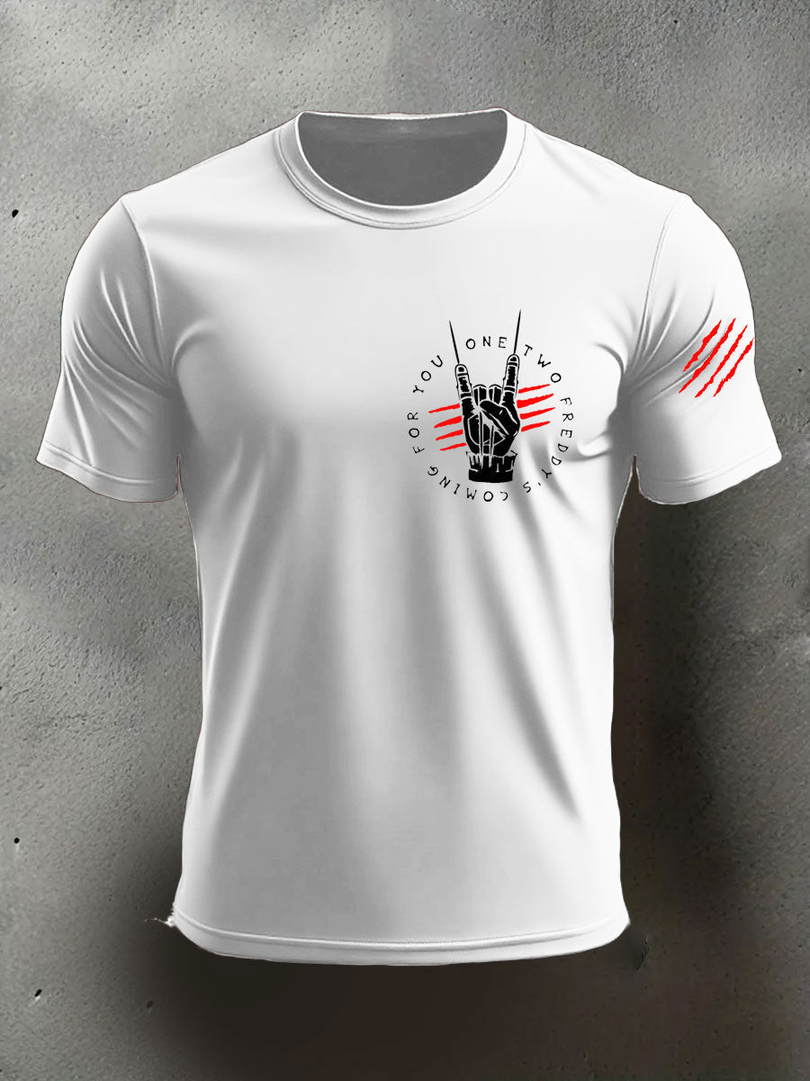 Men's Halloween imitation cotton short-sleeved T-shirt