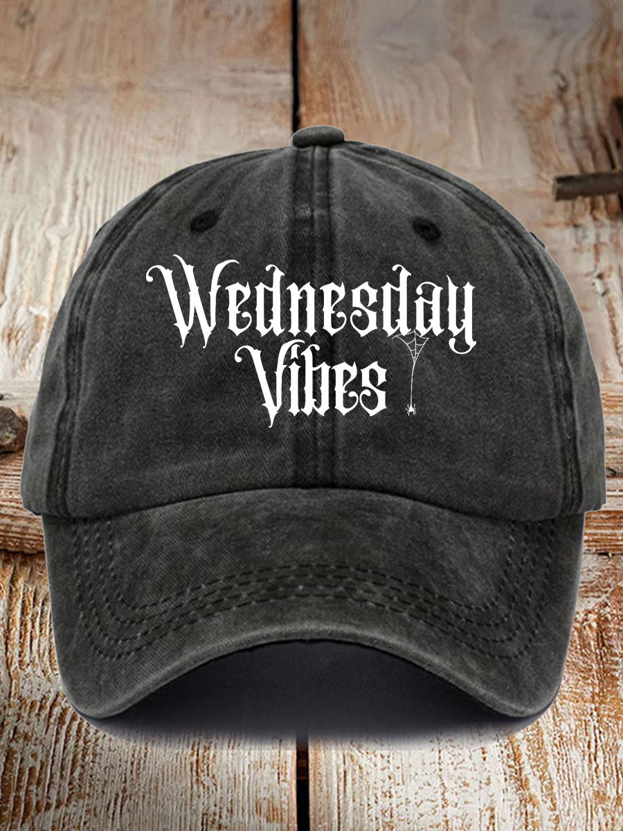 Unisex Halloween Wednesday Vibes Printed Hat