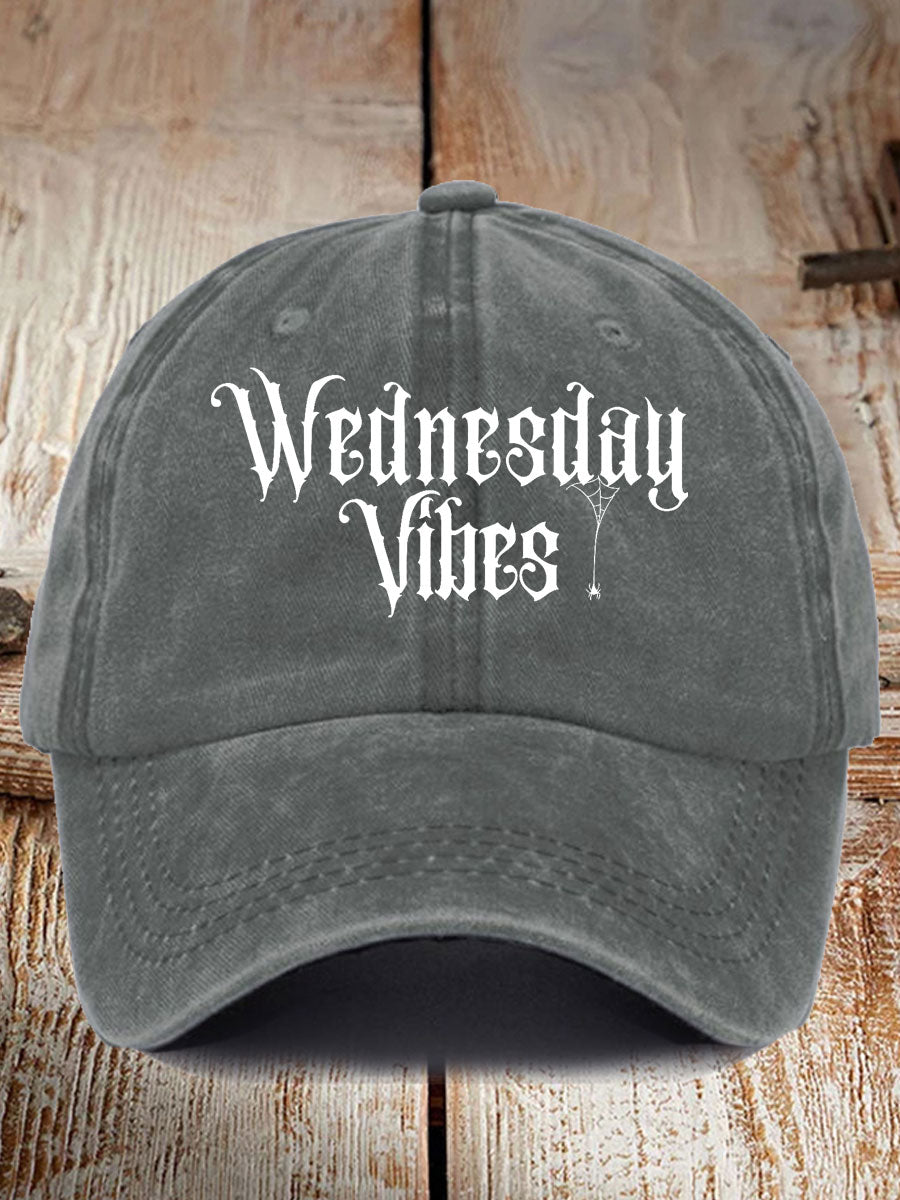 Unisex Halloween Wednesday Vibes Printed Hat