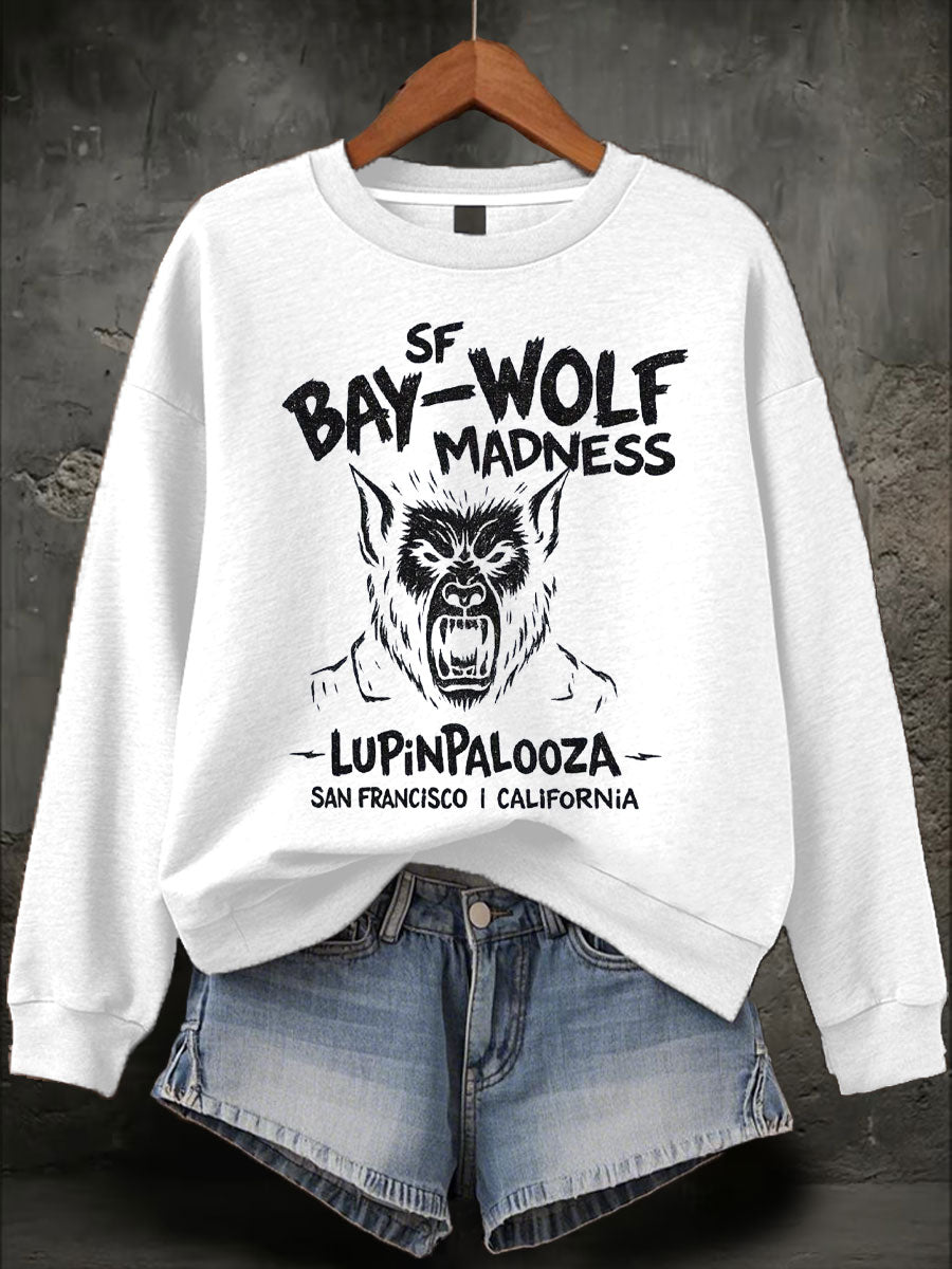Women's Halloween Wolf Spirit Printed Sweatshirt