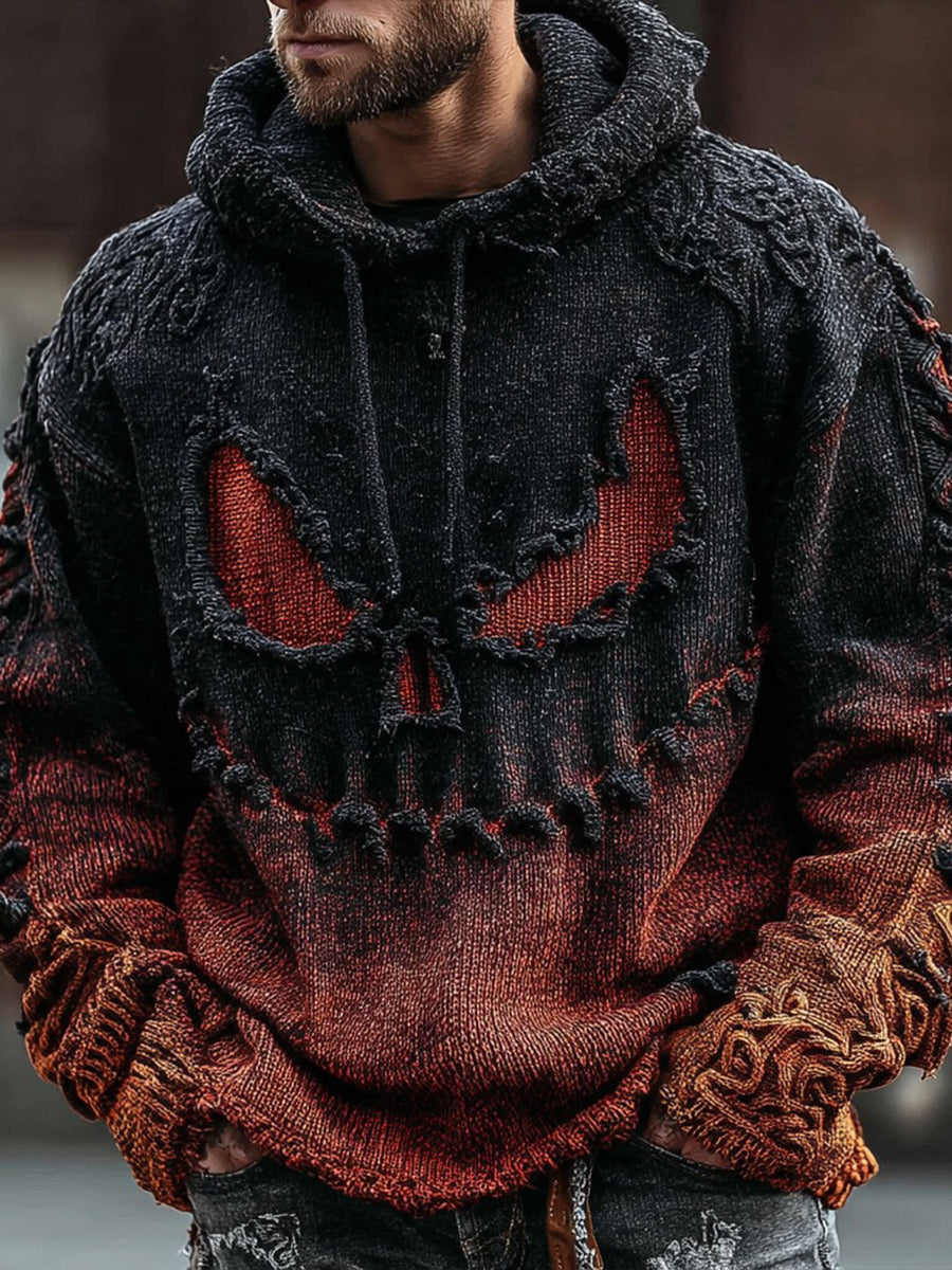 Men's Halloween print hooded sweatshirt