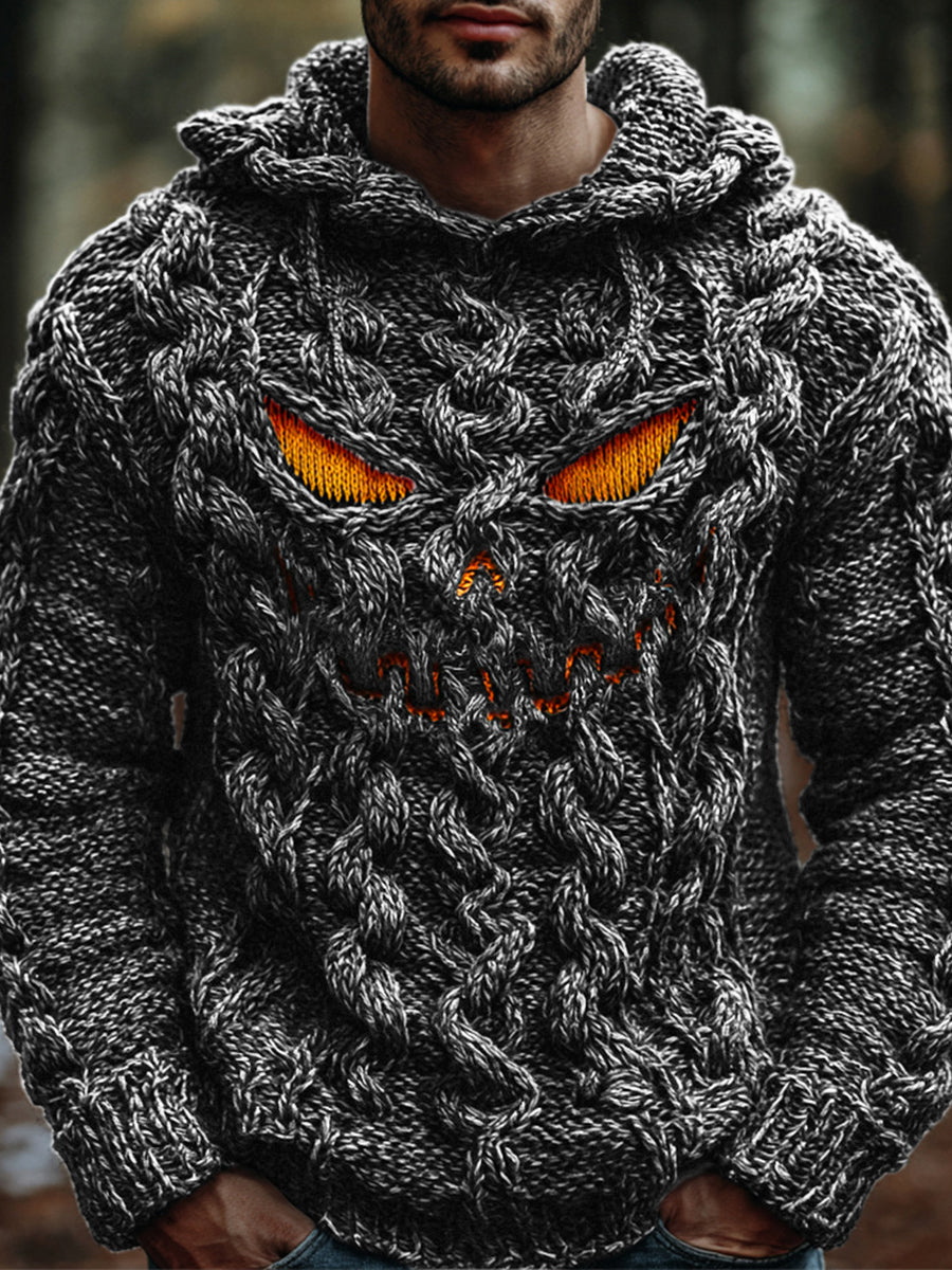 Men's Halloween print hooded sweatshirt