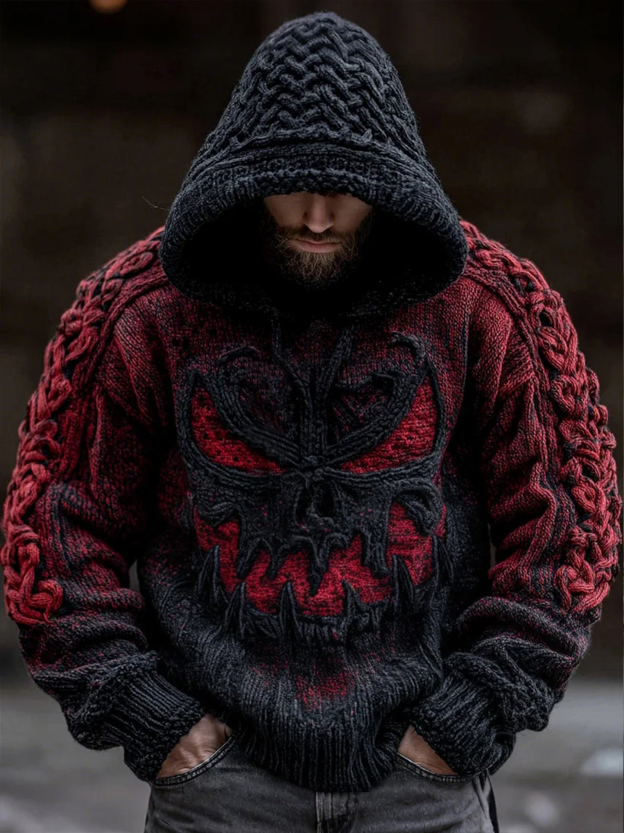 Men's Halloween print hooded sweatshirt