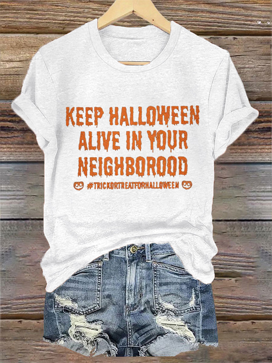 Women's Keep Halloween Alive Casual Tee