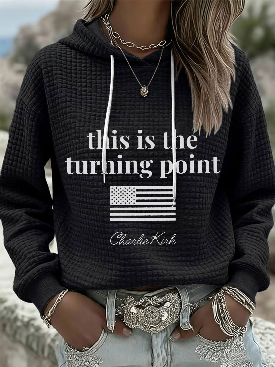 Women's Patriotic Waffle Hoodie