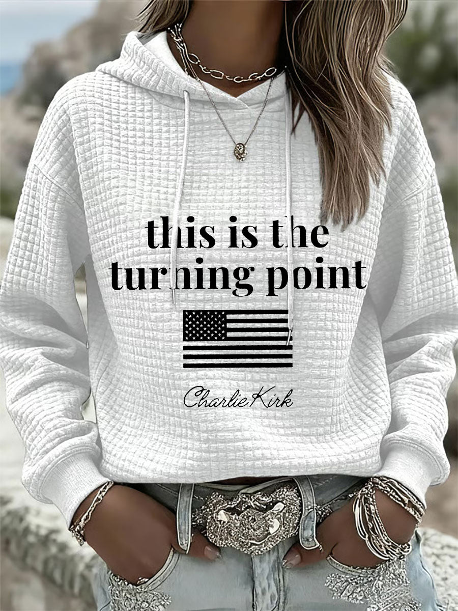 Women's Patriotic Waffle Hoodie