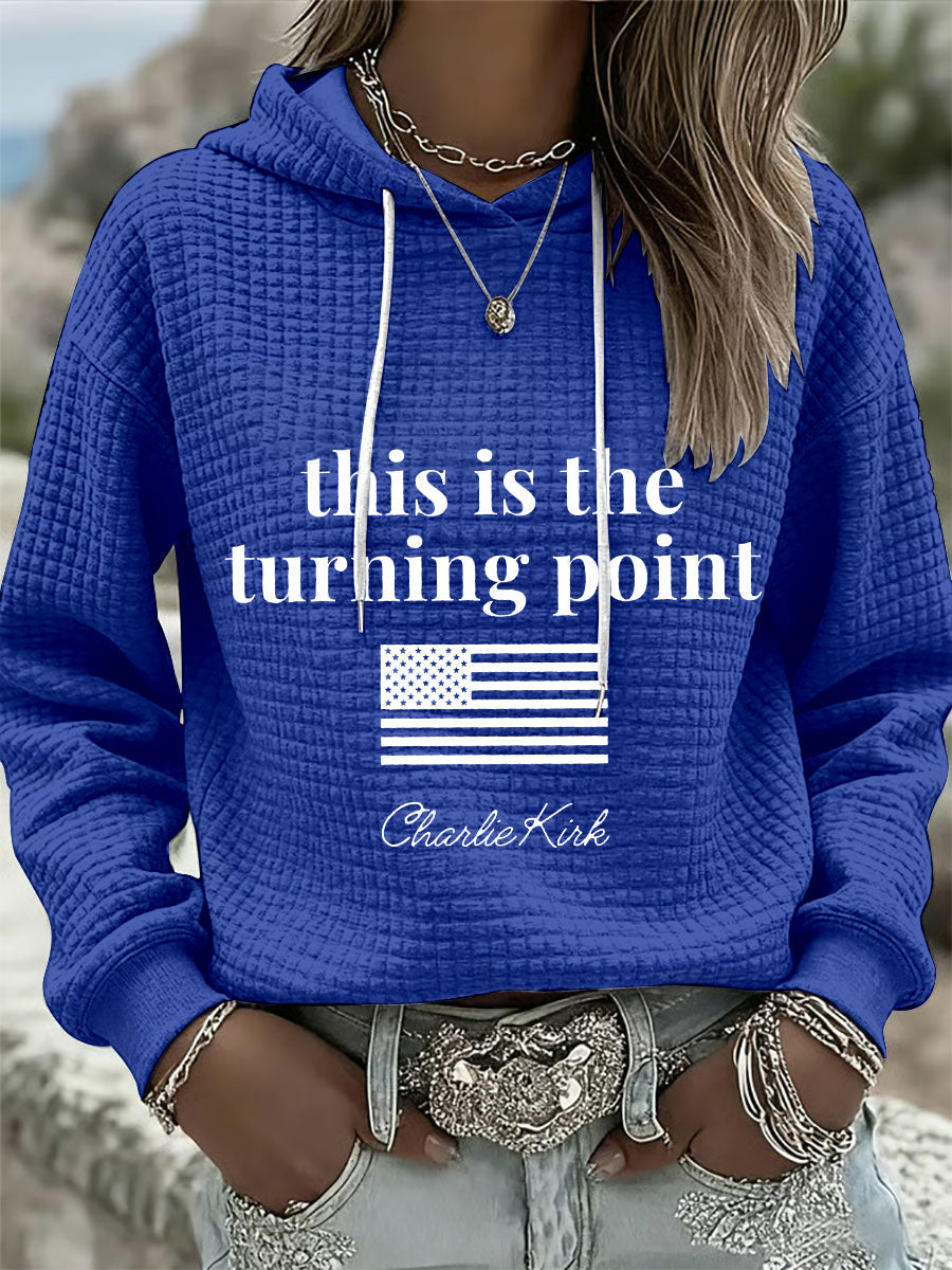 Women's Patriotic Waffle Hoodie