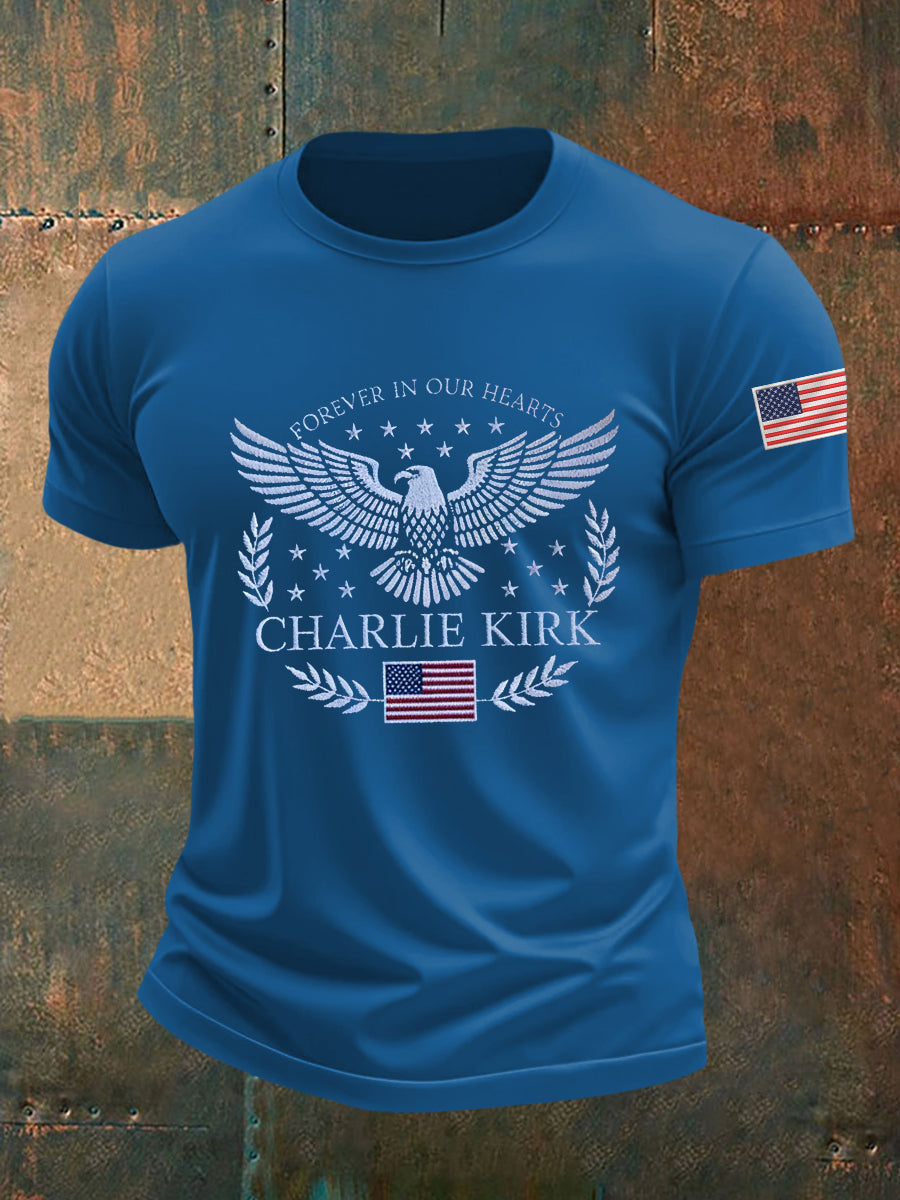 Men's Forever In Our Heart R.I.P Charlie Kirk Tee