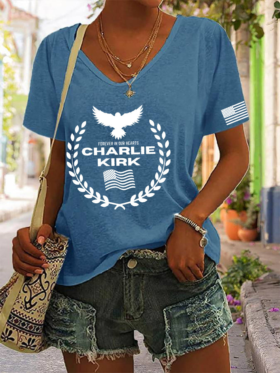 Women's patriot print T-shirt