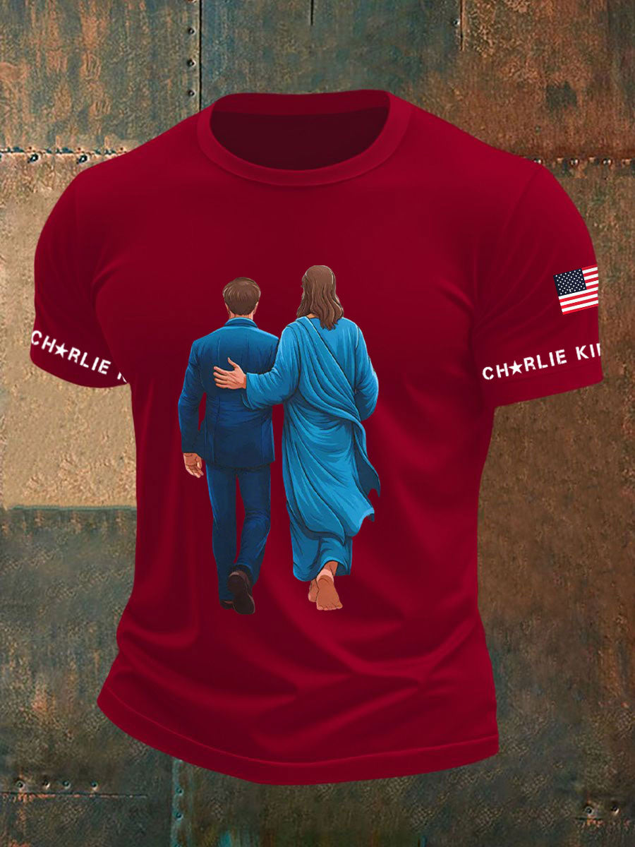 Men's A True Patriot Printed Casual T-Shirt