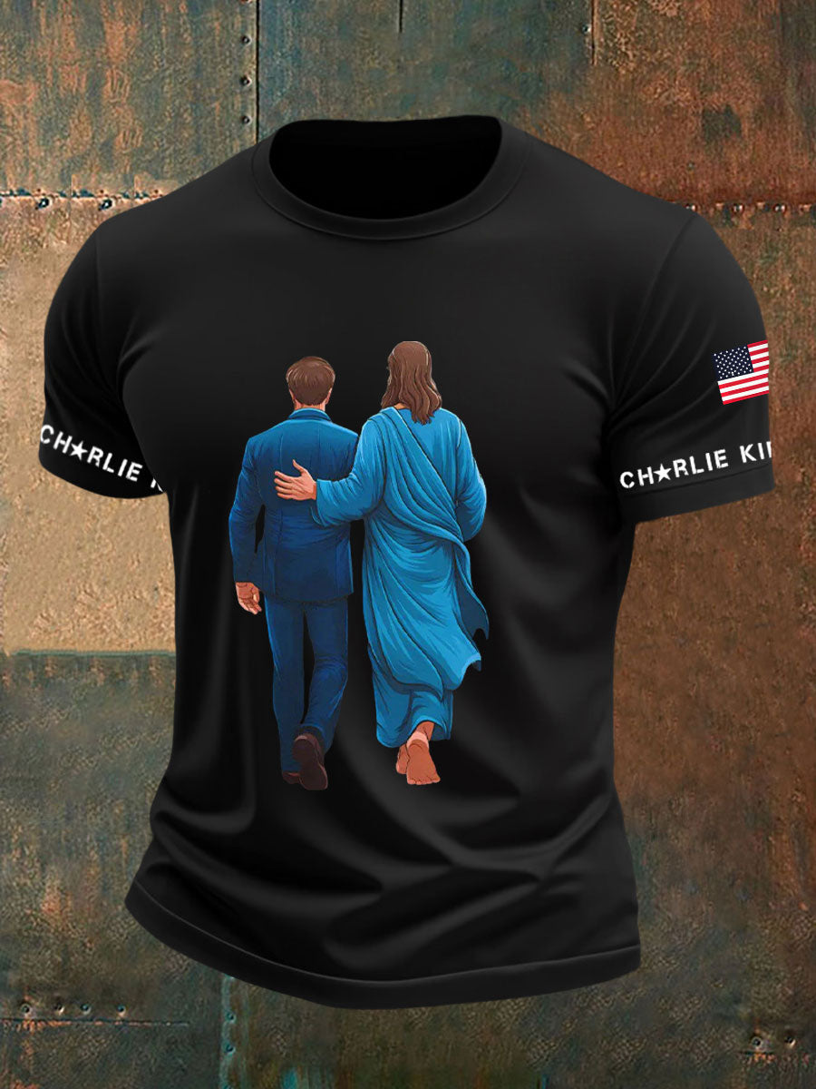 Men's A True Patriot Printed Casual T-Shirt