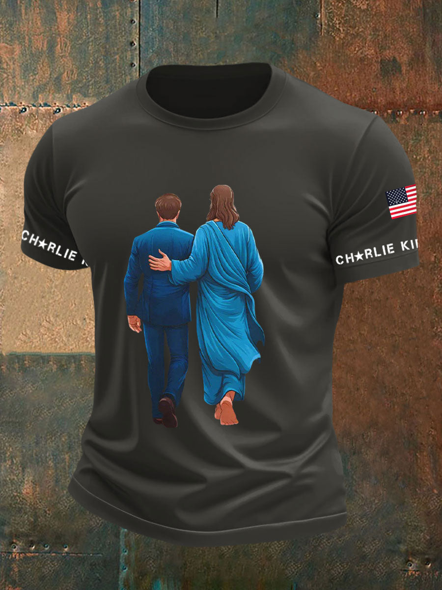 Men's A True Patriot Printed Casual T-Shirt