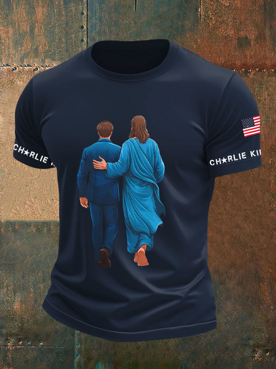 Men's A True Patriot Printed Casual T-Shirt