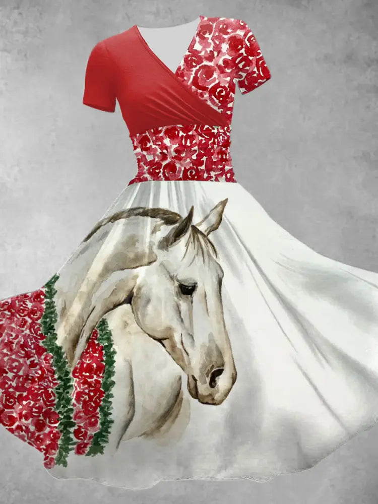 Women’s Derby Day Printed Casual Dress As picture / S