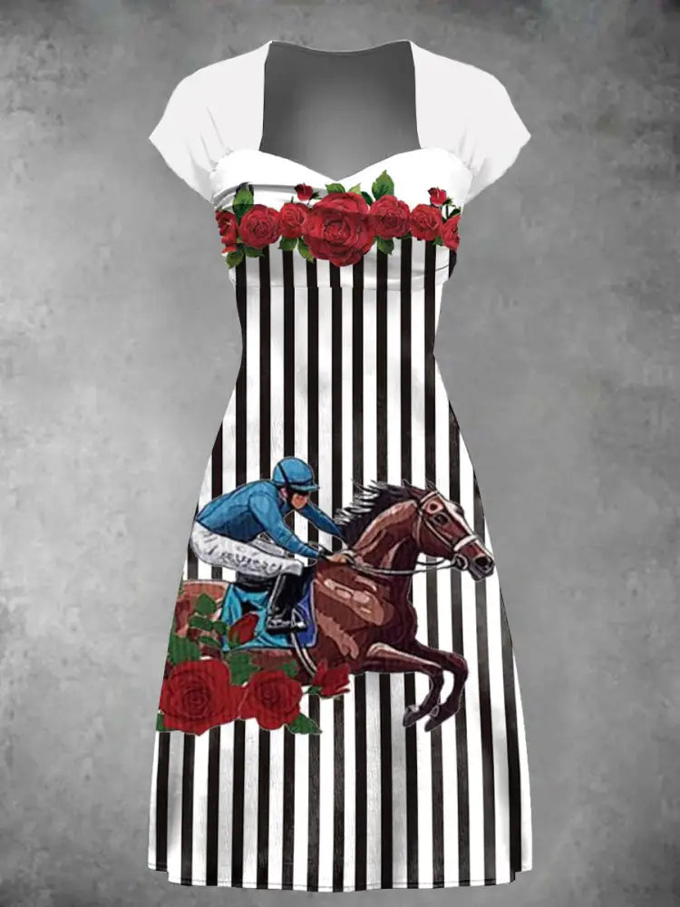 Women’s Derby Rose Striped Dress White / S