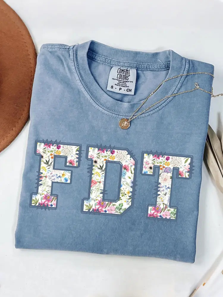 Womens FDT T-Shirt Light Blue / S