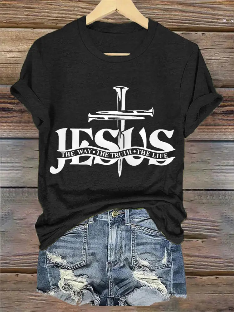 Women’s Jesus The Way The Truth The Life Casual Classic Tee Black / S