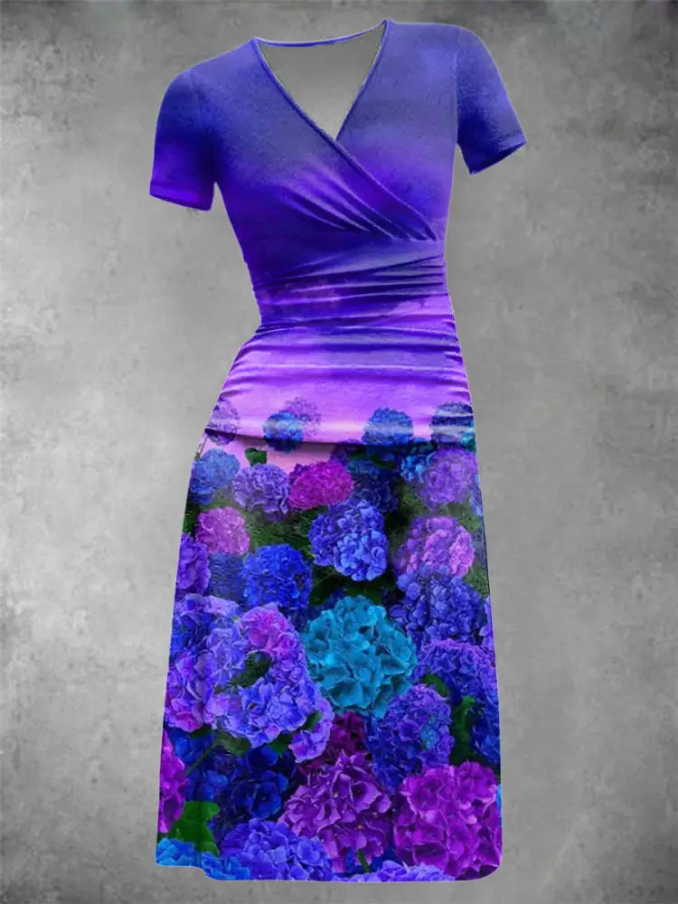 Women’s Purple Floral Dress Deep Purple / S