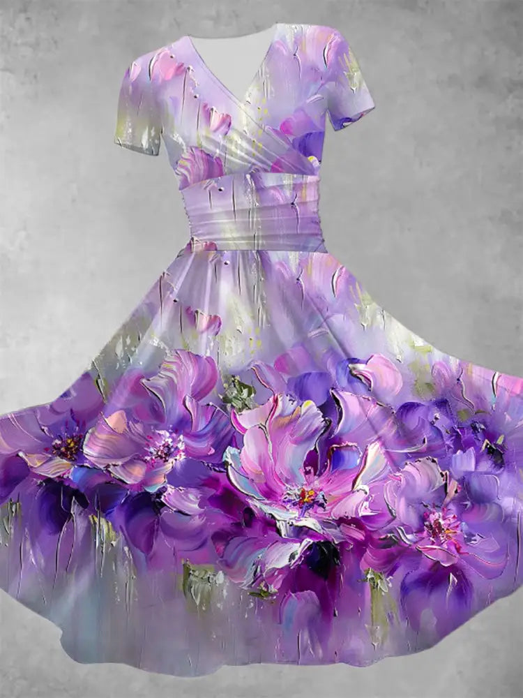 Women’s Purple Floral Dress Purple / S