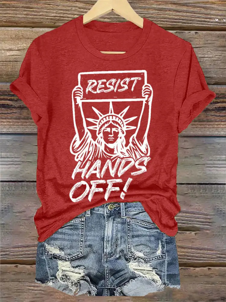 Women’s RESIST Hands Off T-Shirt Red / S
