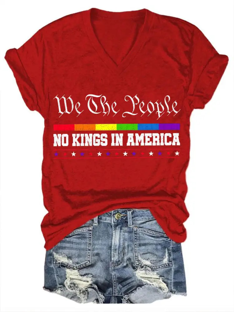 Women’s We The People No Kings in America T-shirt Red / S