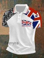 Men’s Armed Forces Day Printed Button T-Shirt White / S