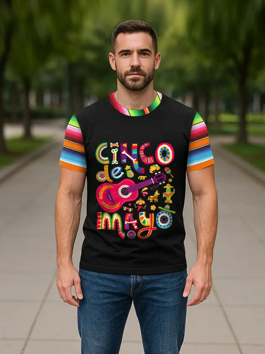 Men’s Cinco De Mayo Print Casual Tee