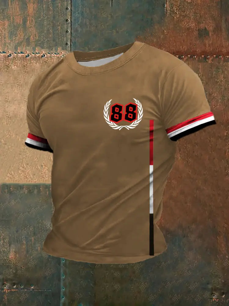 Men’s Deutschland 88 Printed Short Sleeve T-Shirt Brown / S