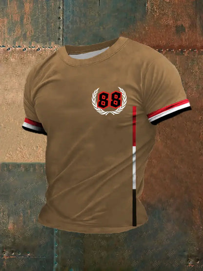 Men’s Deutschland 88 Printed Short Sleeve T-Shirt Brown / S