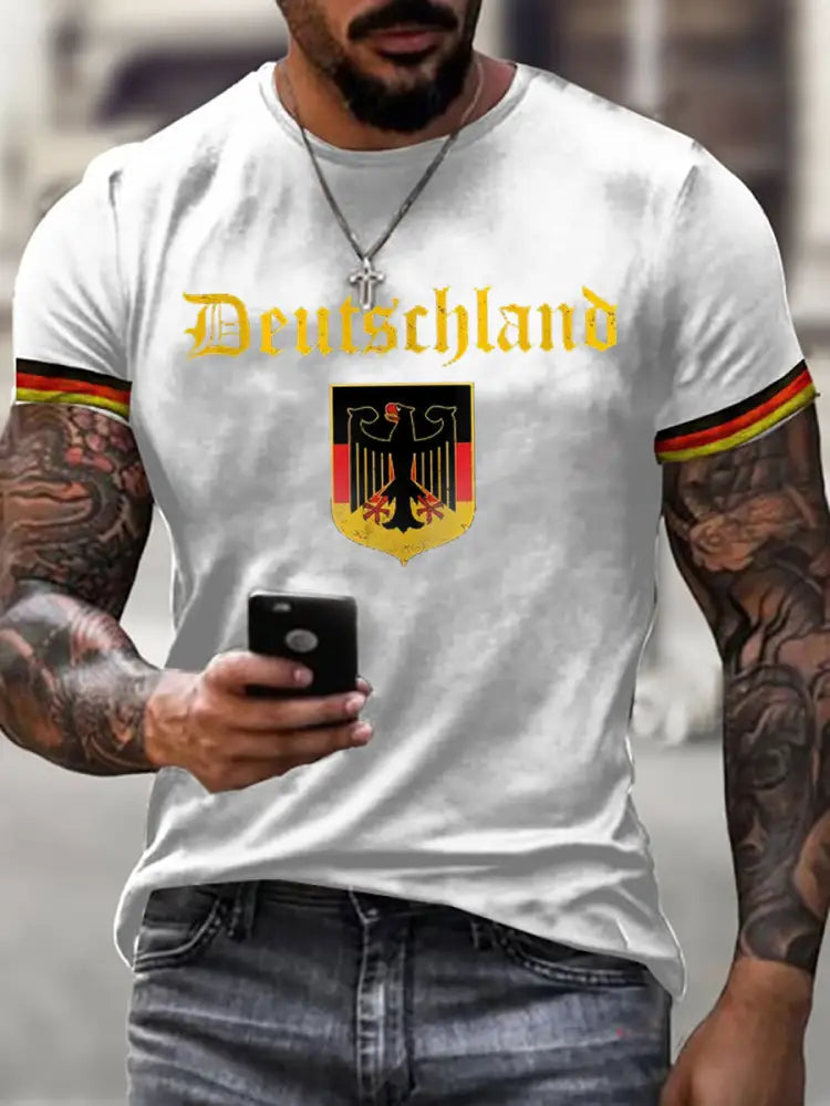 Men’s Deutschland Printed Short Sleeve T-Shirt White / S