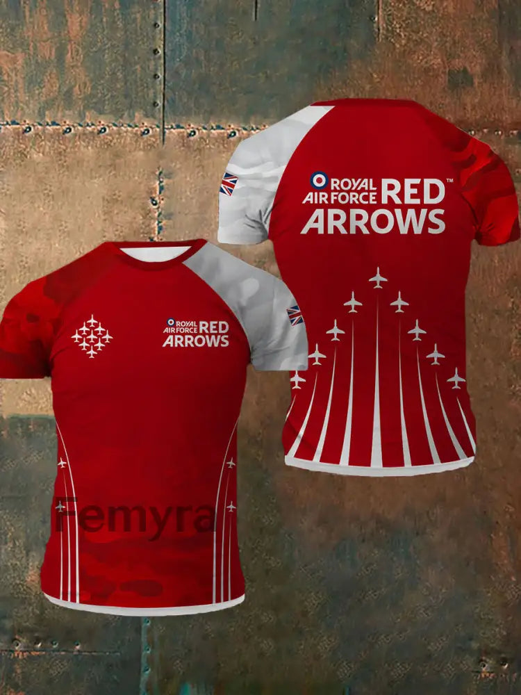 Men’s England Flag Red Arrows Short Sleeve T-shirt Red / S